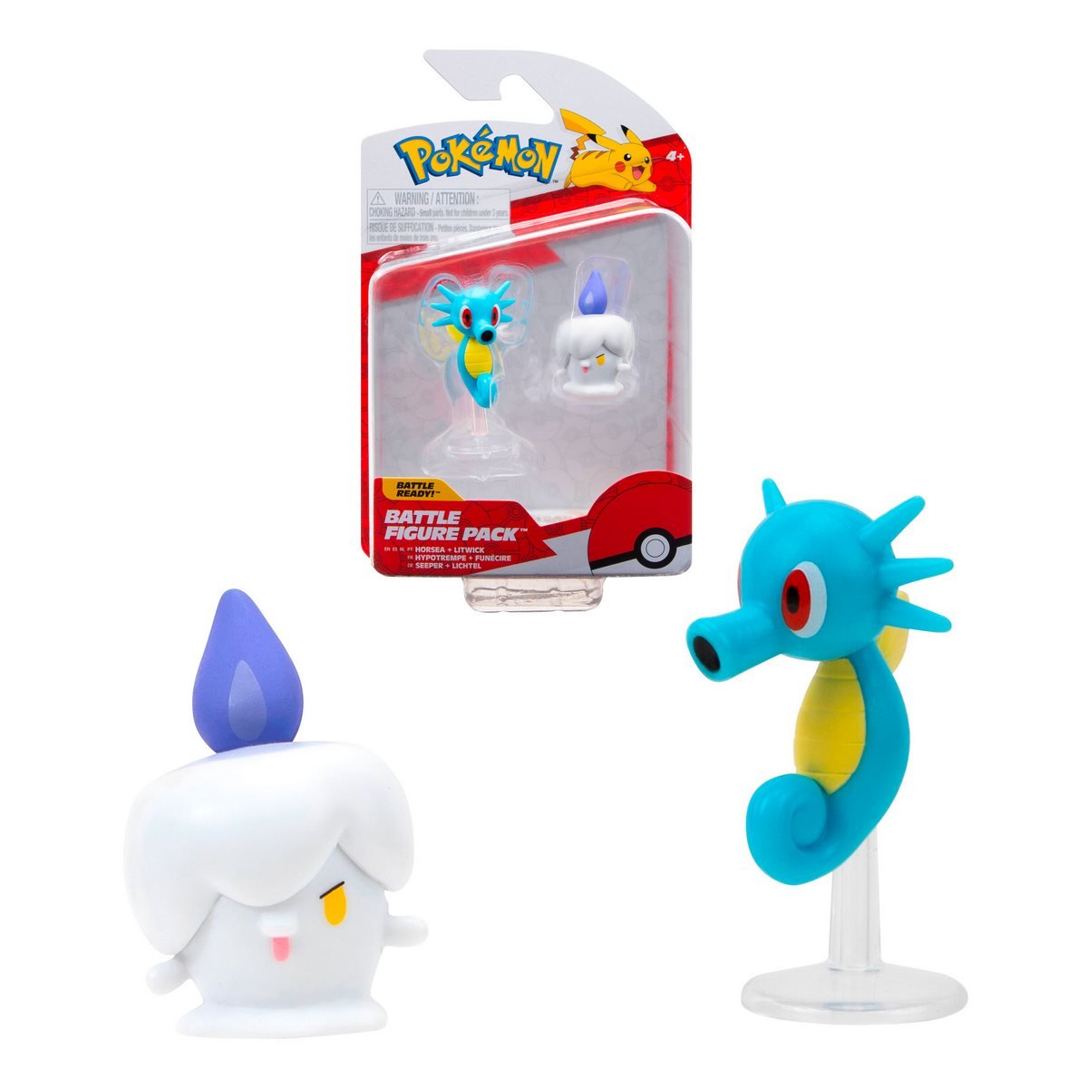 Set 2 Figuras Pokemon - Horsea Y Litwick